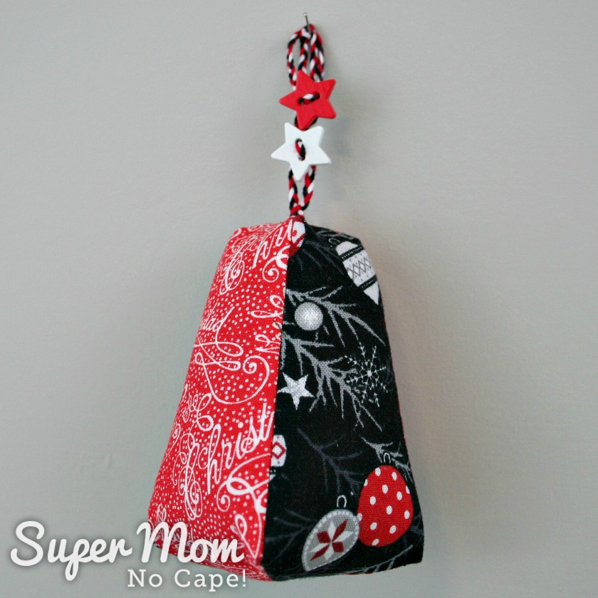 Red and Black Dresden Charm Ornament