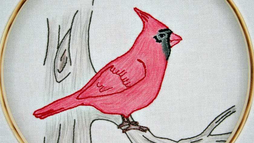 Cardinal Embroidery Pattern