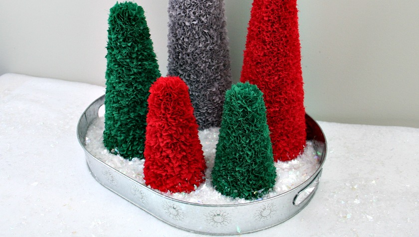 Poke and Push Fabric Christmas Trees Tutorial