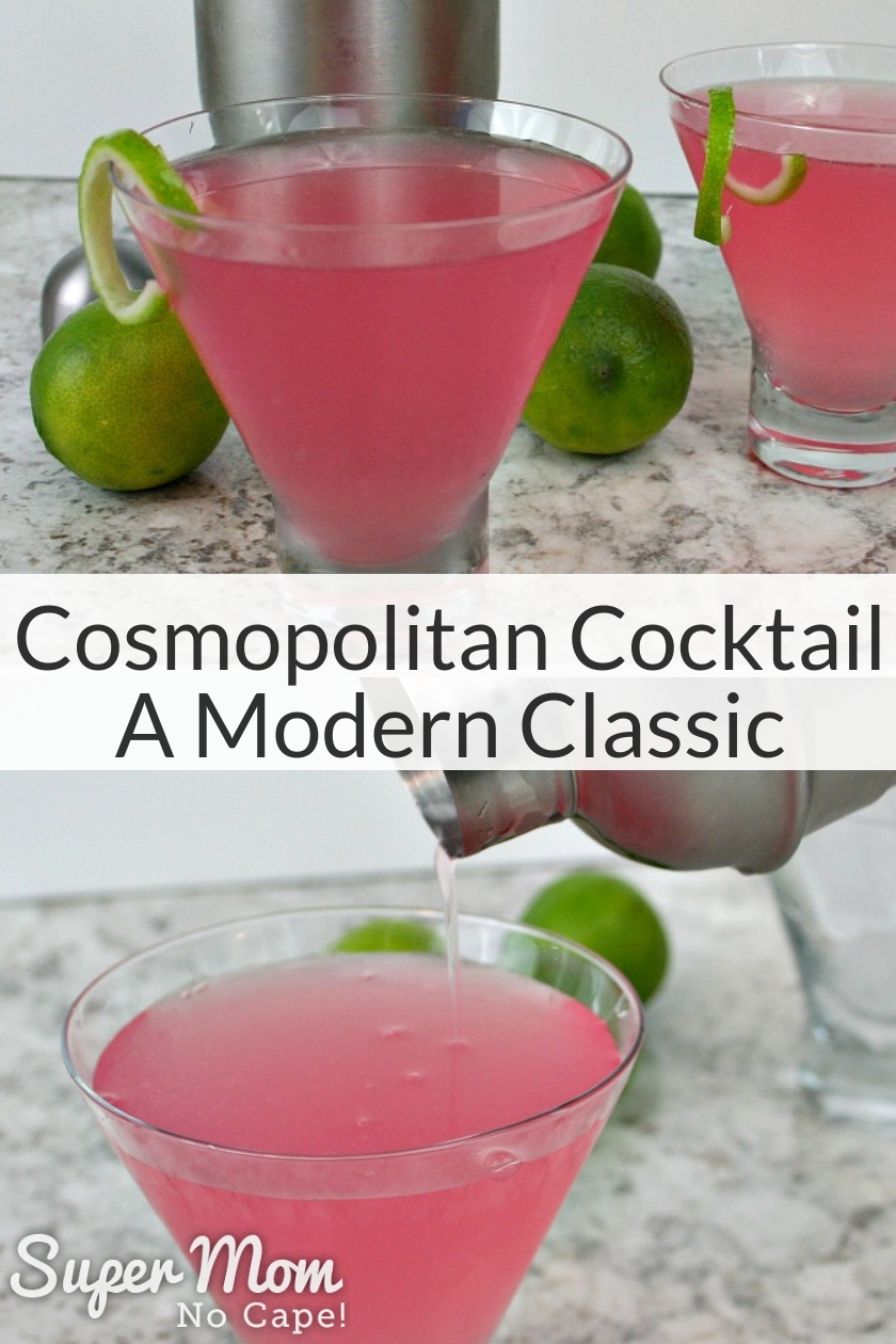 Collage photo of Cosmopolitan cocktails
