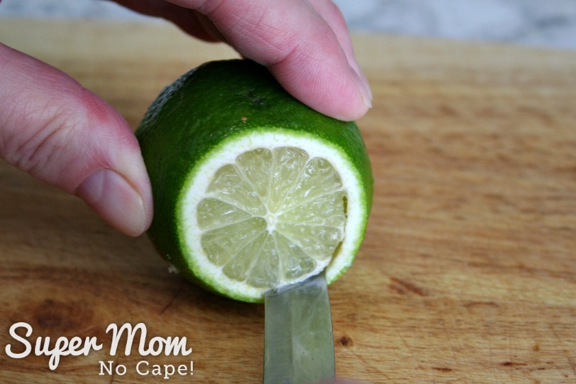 Removing the inside of the lime
