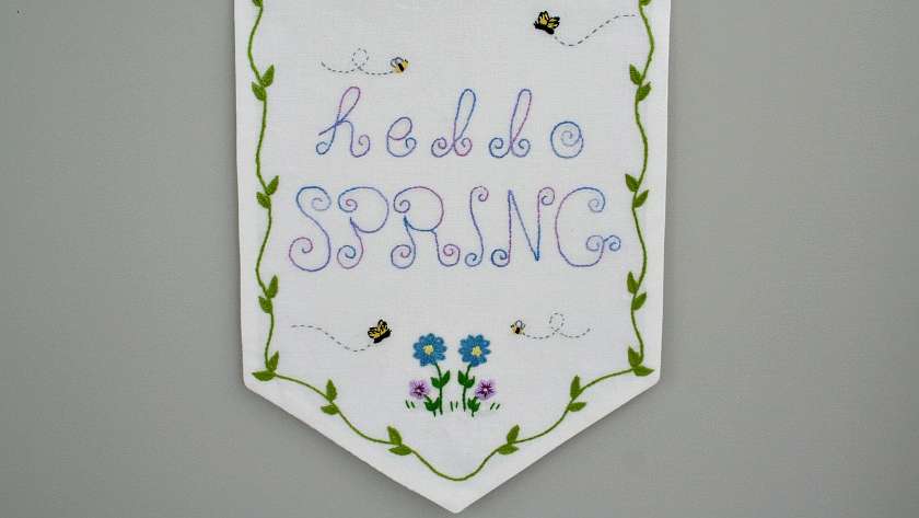 Hello Spring Embroidery Pattern