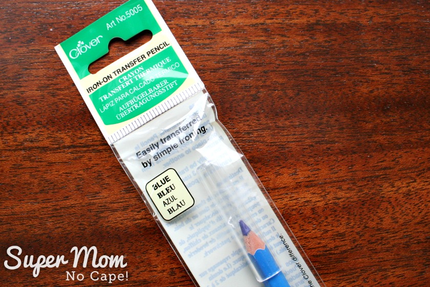 Close up of Clover Iron-on Transfer Pencil package