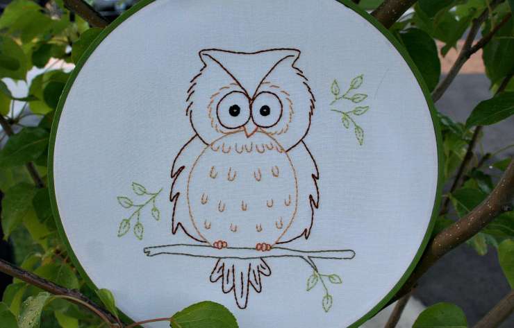 Owain Owl PDF Embroidery Pattern