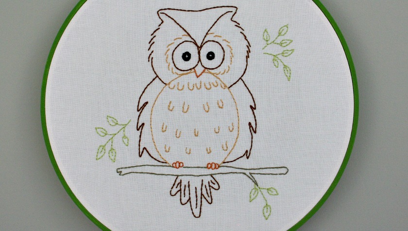Owain Owl Embroidery Pattern