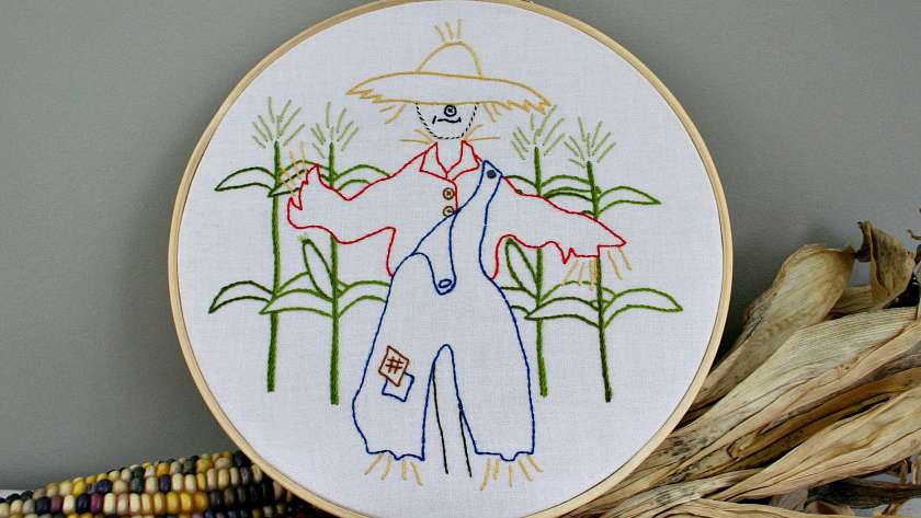Strawbyn Scarecrow Embroidery Pattern
