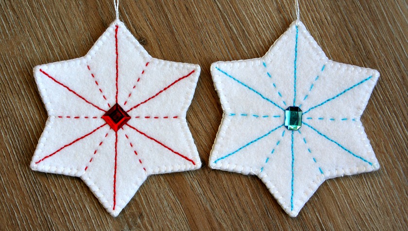 Embroidered Felt Star Ornament