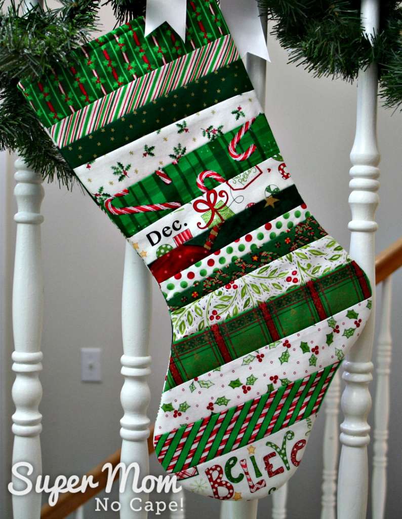 Quilt As You Go Christmas Stocking Tutorial Easy First Quilting Project
