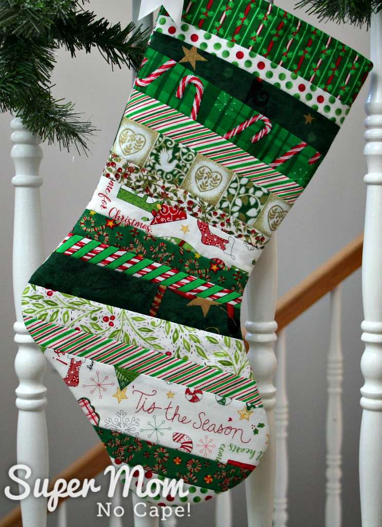 Quilt As You Go Christmas Stocking Tutorial - Easy First Quilting Project