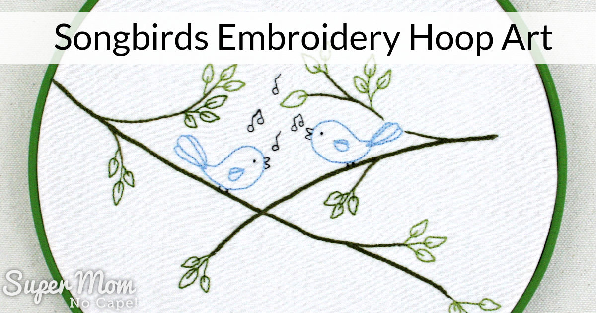 Songbirds Embroidery Hoop Art - Beginner Friendly Project