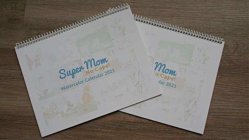 2023 Super Mom – No Cape Watercolor Calendar
