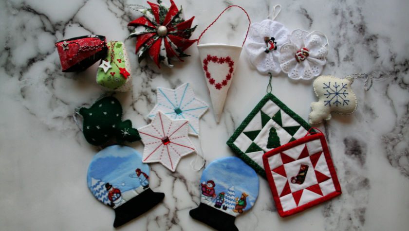 10 DIY Christmas Ornaments To Sew and Embroider