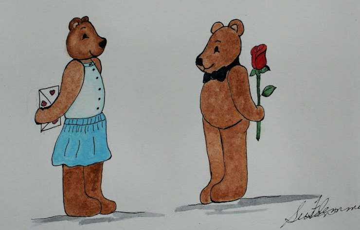 Teddy Bear Love Embroidery Pattern