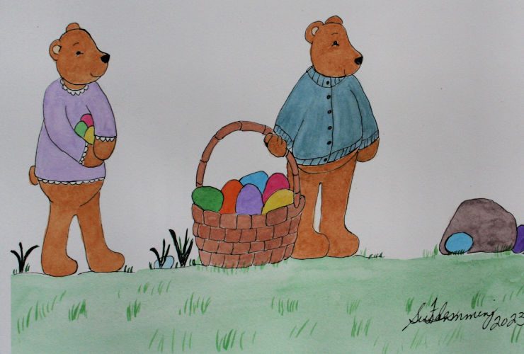 Teddy Bear Easter Embroidery Pattern
