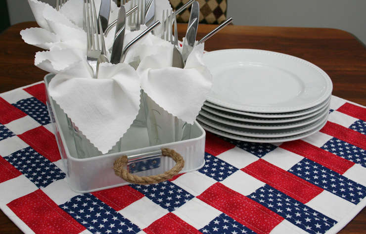 Old Glory Scrambled Table Runner Pattern