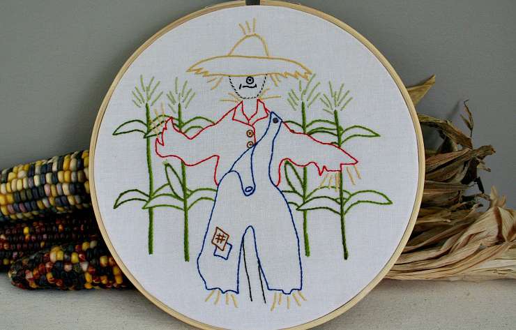Strawbyn Scarecrow Embroidery Pattern