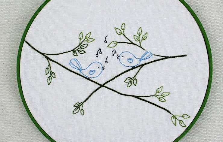 Songbirds Embroidery Pattern