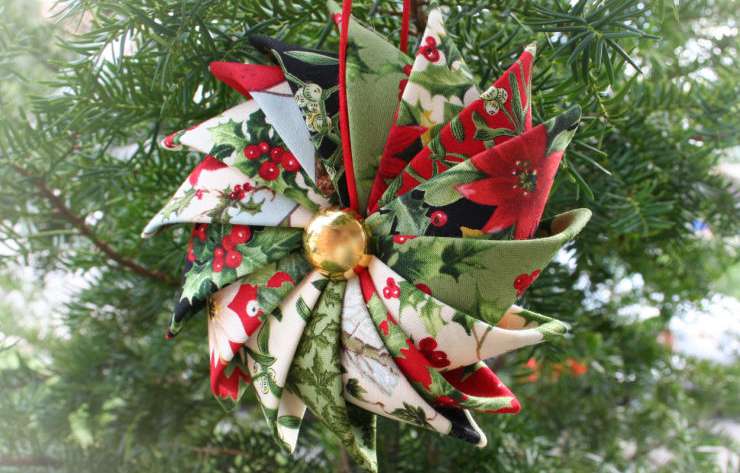 Printable Prairie Point Star Ornament PDF Pattern