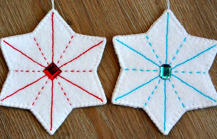 Printable Embroidered Felt Star Ornament Tutorial PDF Pattern