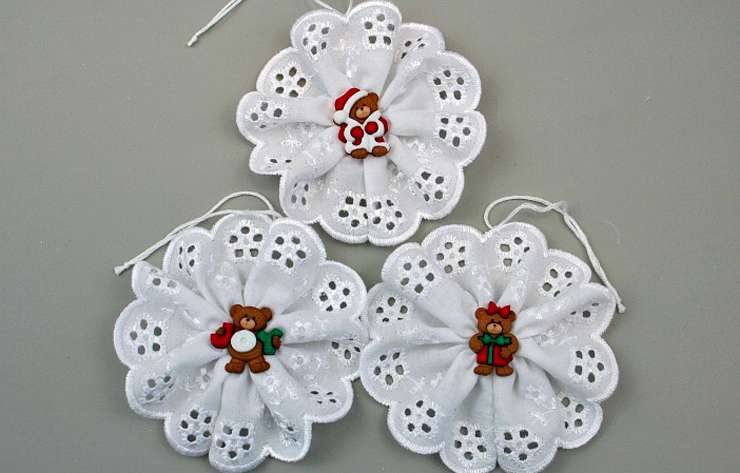 Printable Christmas Button Lace Ornament Tutorial PDF Pattern